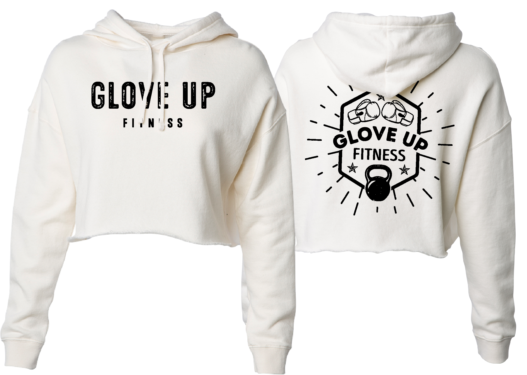 GLOVE UP FITNESS WOMENS CROP HOODIE