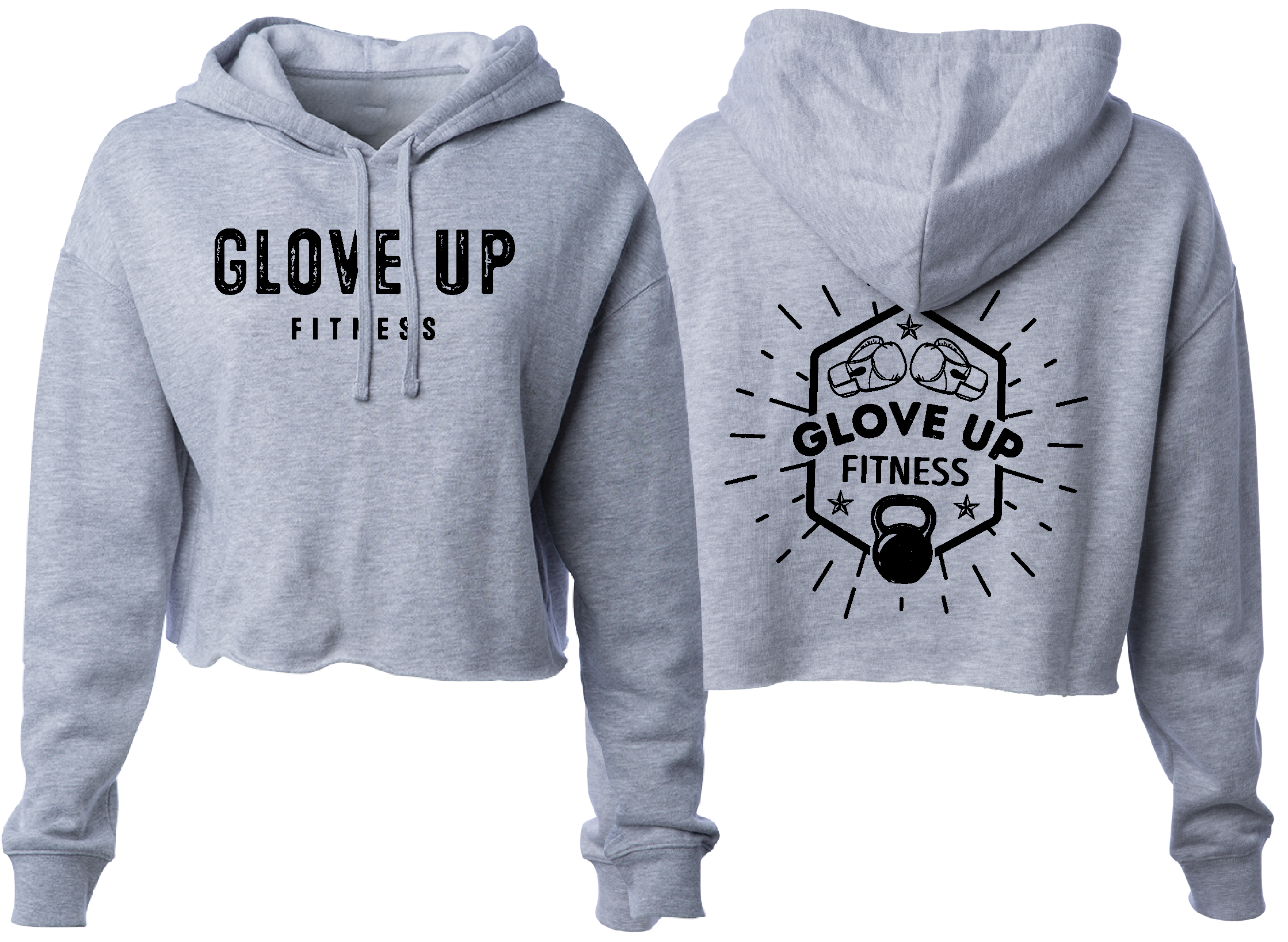 GLOVE UP FITNESS WOMENS CROP HOODIE