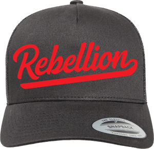 REBELLION SCRIPT TRUCKER HAT