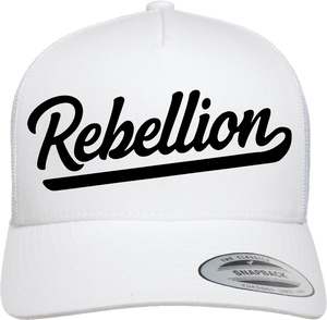 REBELLION SCRIPT TRUCKER HAT